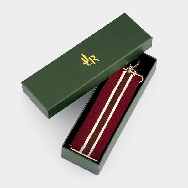 Johnny Loves Rosie Monty Burgundy Stripe Strap