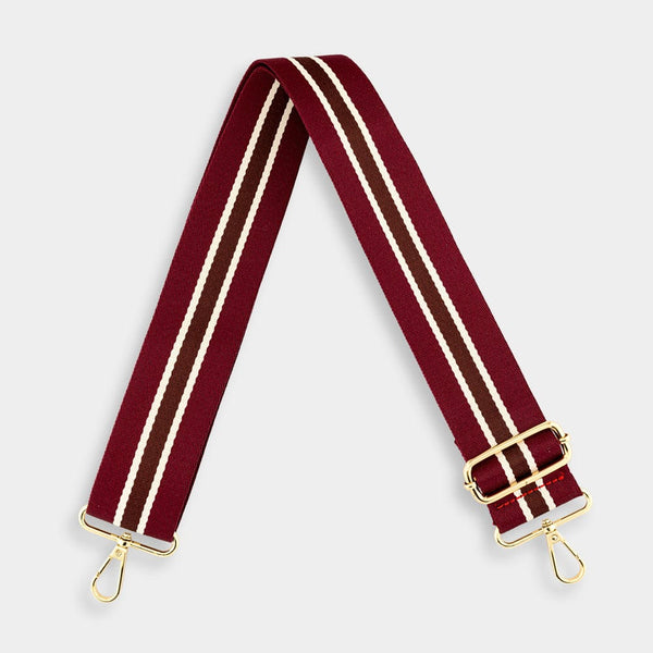 johnny loves rosie Monty Burgundy Stripe Strap