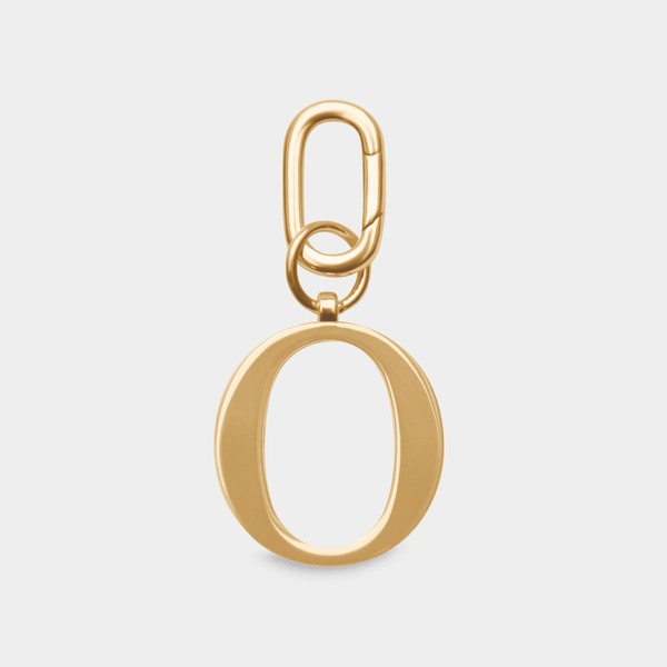 johnny loves rosie O - Gold Metal Letter Keyring