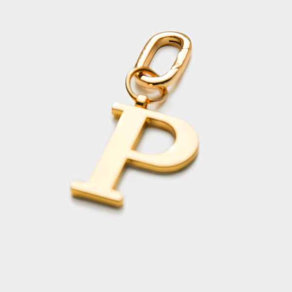 Johnny Loves Rosie P - Gold Metal Letter Keyring