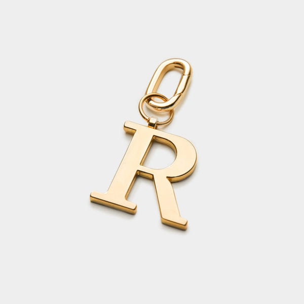 Johnny Loves Rosie R - Gold Metal Letter Keyring