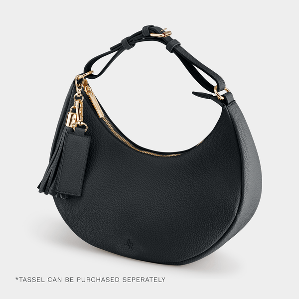 Johnny Loves Rosie Rudy Midi Half Moon Bag - Black