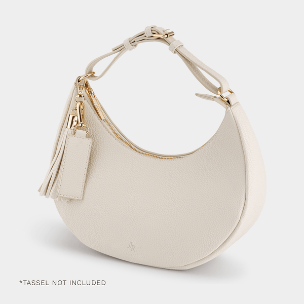 Johnny Loves Rosie Rudy Midi Half Moon Bag - Ecru