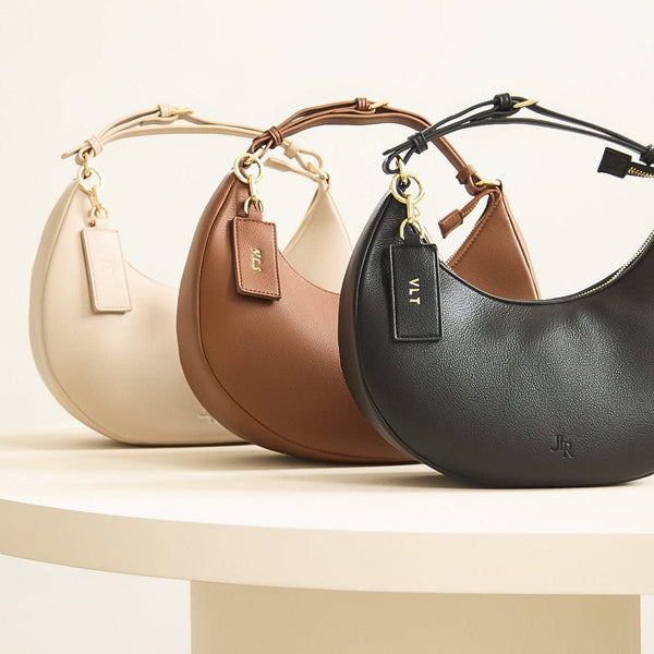 Johnny Loves Rosie Rudy Midi Half Moon Bag - Tan