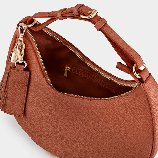 Johnny Loves Rosie Rudy Midi Half Moon Bag - Tan