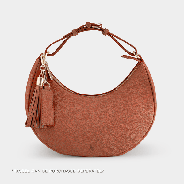 johnny loves rosie Rudy Midi Half Moon Bag - Tan