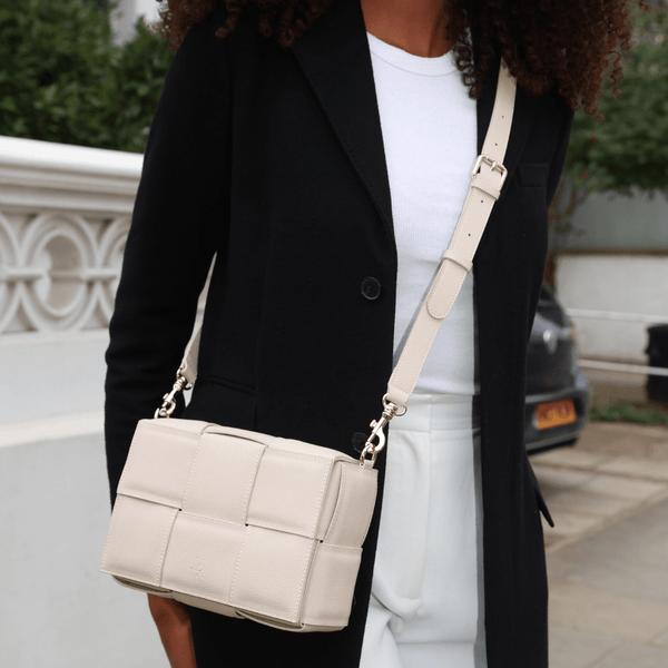 Johnny Loves Rosie Soho City Luxe Leather Bag - Ecru