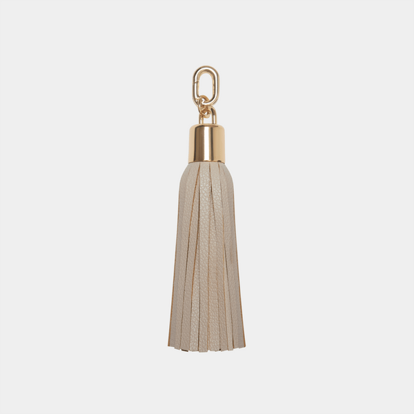 johnny loves rosie Taupe Tassel Keyring