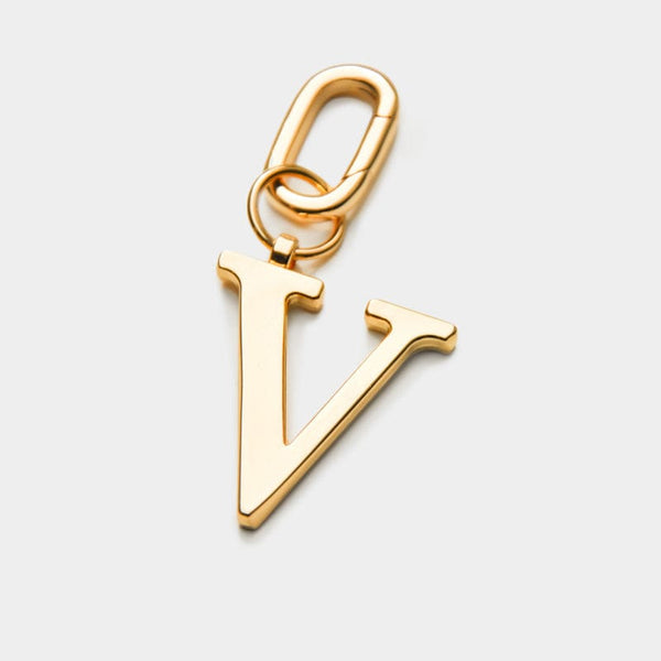 Johnny Loves Rosie V - Gold Metal Letter Keyring