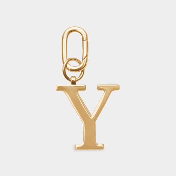 johnny loves rosie Y - Gold Metal Letter Keyring