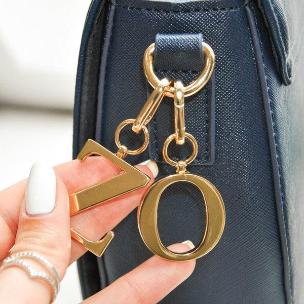 Johnny Loves Rosie Z - Gold Metal Letter Keyring