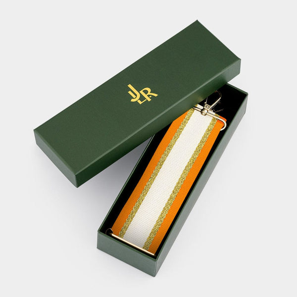 Johnny Loves Rosie Luxe Orange Georgie Stripe Bag Strap