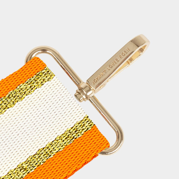 Johnny Loves Rosie Luxe Orange Georgie Stripe Bag Strap