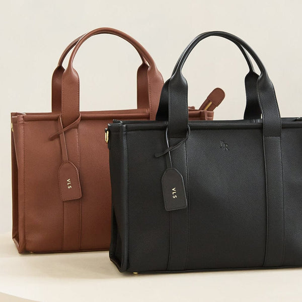 Johnny Loves Rosie Maxi Taylor Luxe Leather Tote Bag - Black