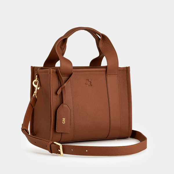 Johnny Loves Rosie Mini Taylor Luxe Leather Tote Bag - Tan