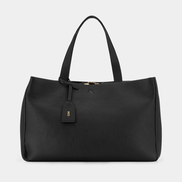 johnny loves rosie Stella Large Luxe Leather Tote Bag - Black