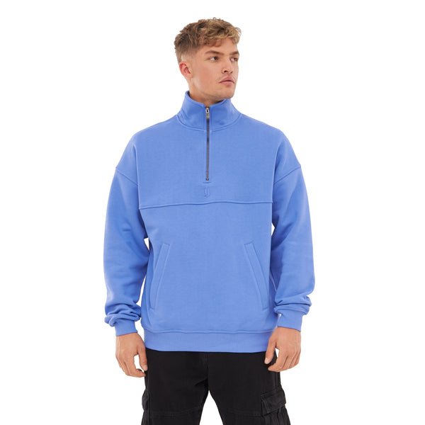 Johnny Urban Half Zip Sweatshirt "Cooper" Blue-purple