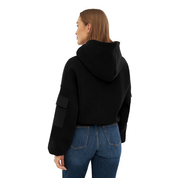 Johnny Urban Cropped Hoodie "Carly" Black