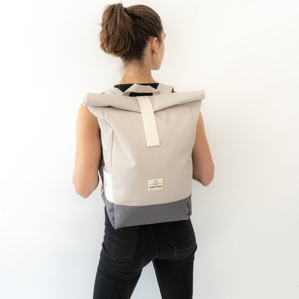 Johnny Urban Rolltop Backpack "Ryan" Sand-grey