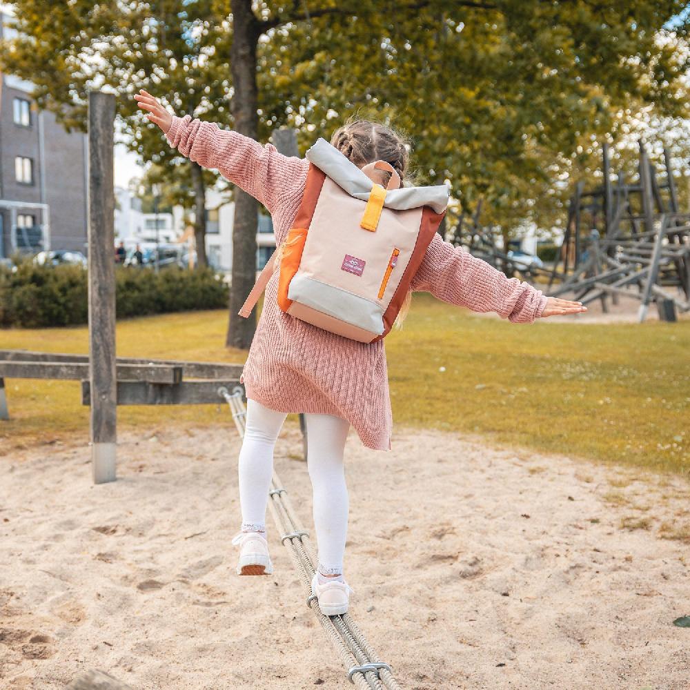 Johnny Urban Kids Rolltop Backpack "Aaron" Pink Colorful