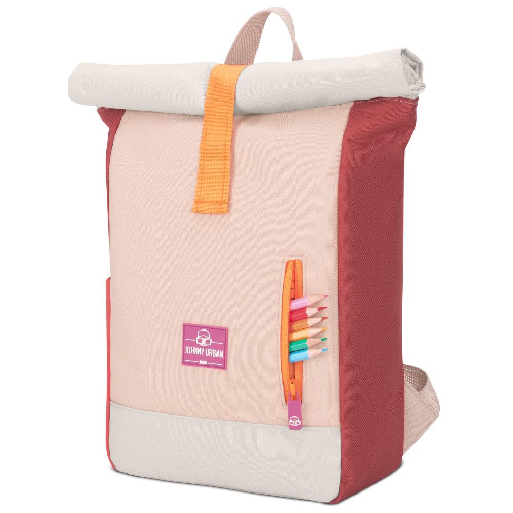 Johnny Urban Kids Rolltop Backpack "Aaron" Pink Colorful