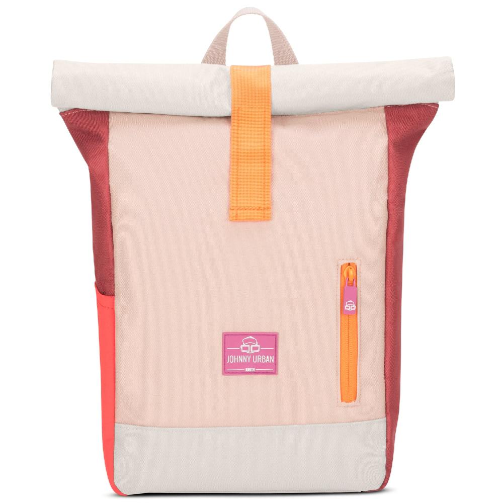 johnny urban Kids Rolltop Backpack "Aaron" pink colorful