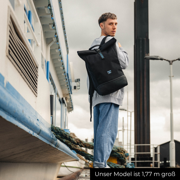 Johnny Urban Rolltop Backpack "Allen Large" MBRC Edition Black Ocean Blue