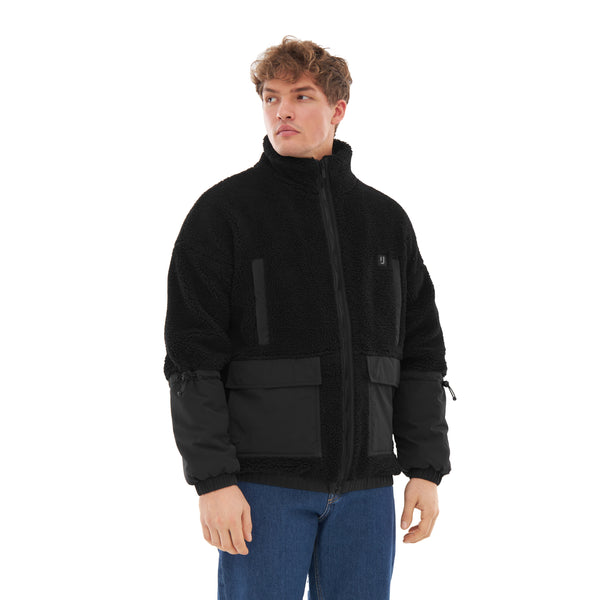 Johnny Urban Teddy Fleece Jacket "Carson" Olive Print