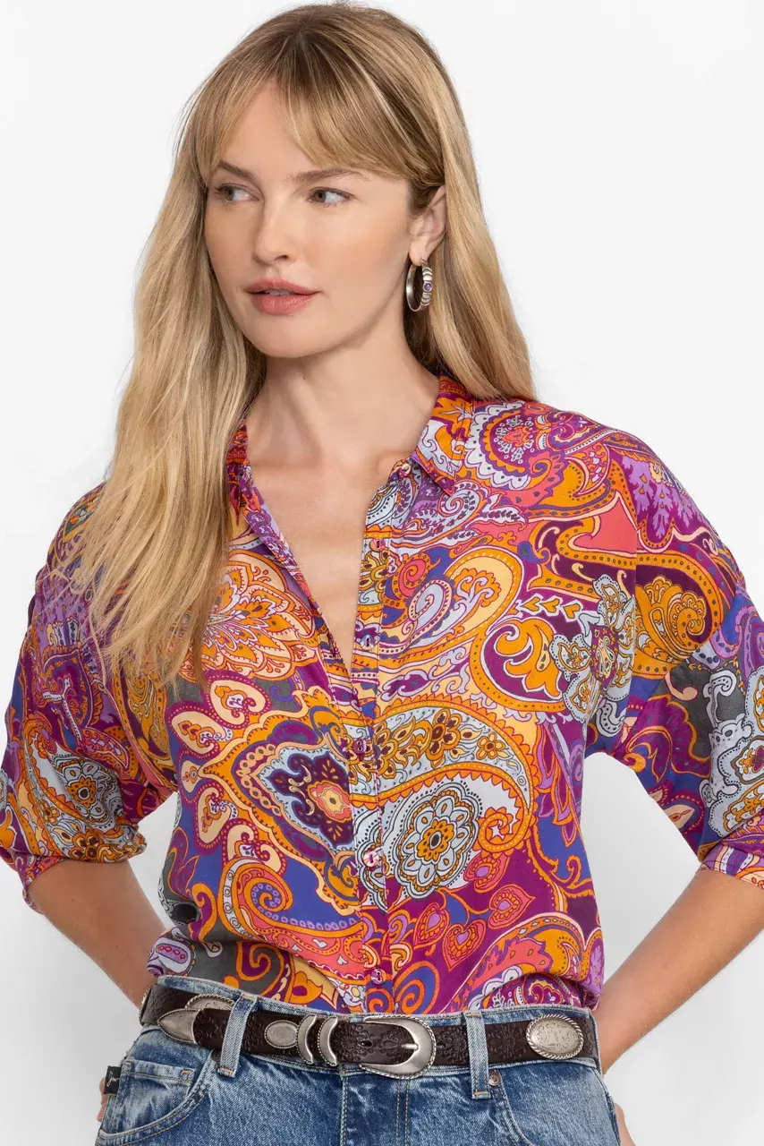 Johnny Was ANTICO ITALIAN LEATHER CONCH BELT T.moro