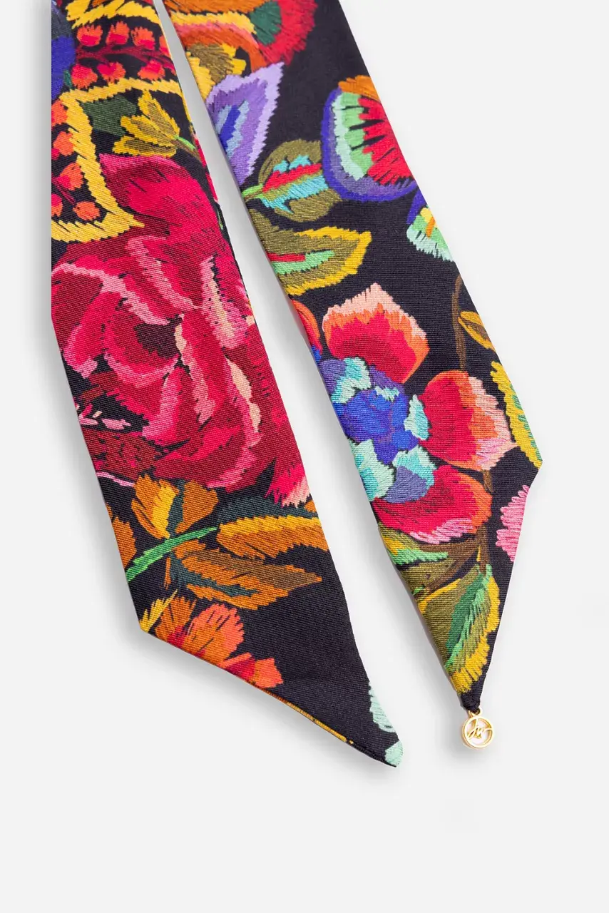 Johnny Was ANTIQUA FLOWER SILK SCARF Antiqua Flower Print