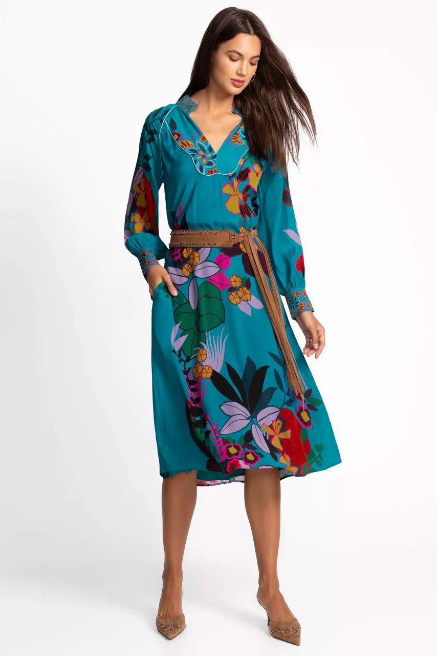 johnny was ASCENSION LUNA HANDKERCHIEF MIDI DRESS House Of Flores