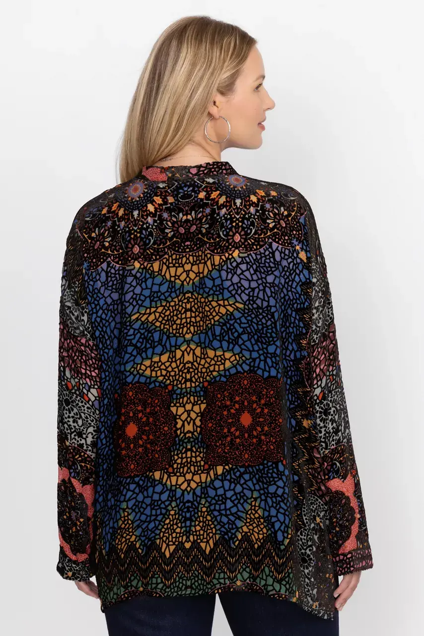 Johnny Was AUDREY OVERSIZED BURNOUT SHIRT Nava Burnout