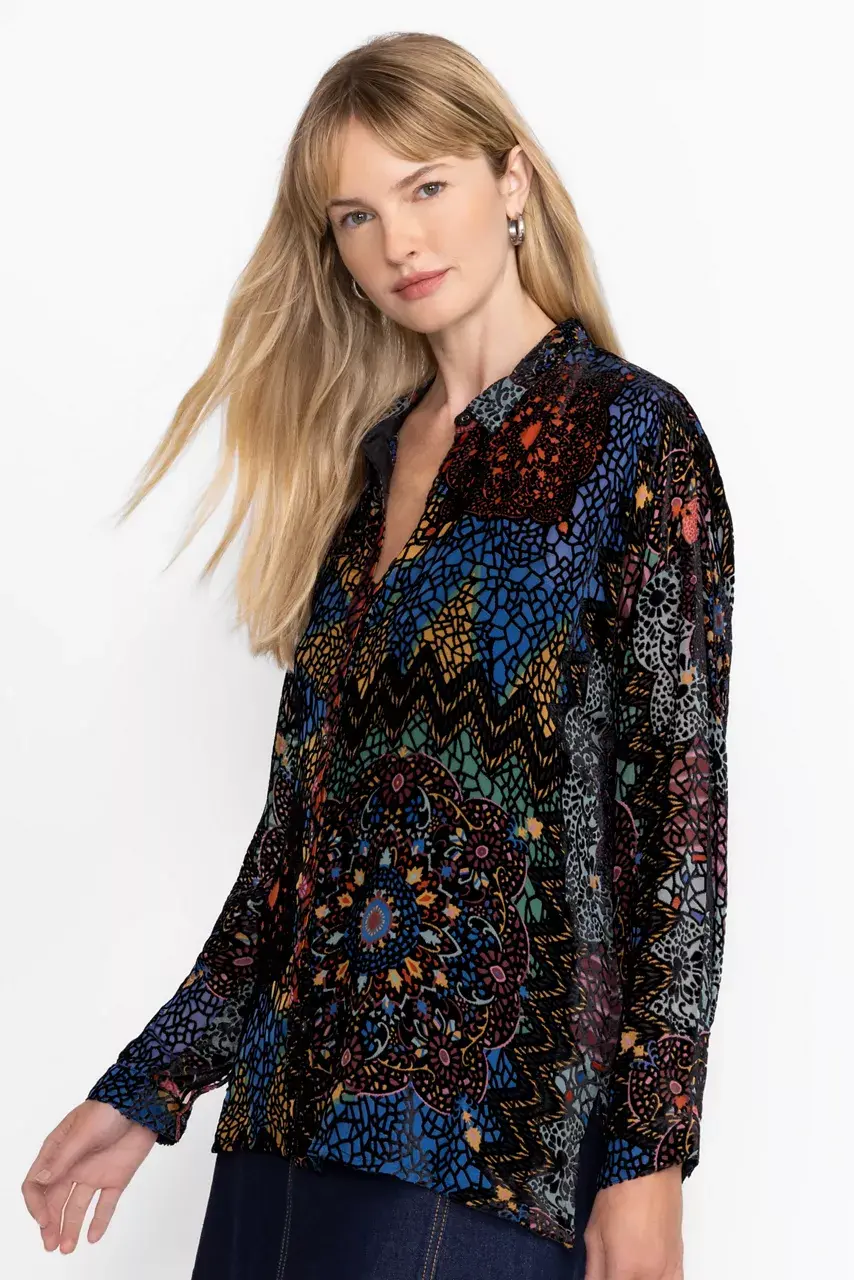 johnny was AUDREY OVERSIZED BURNOUT SHIRT Nava Burnout