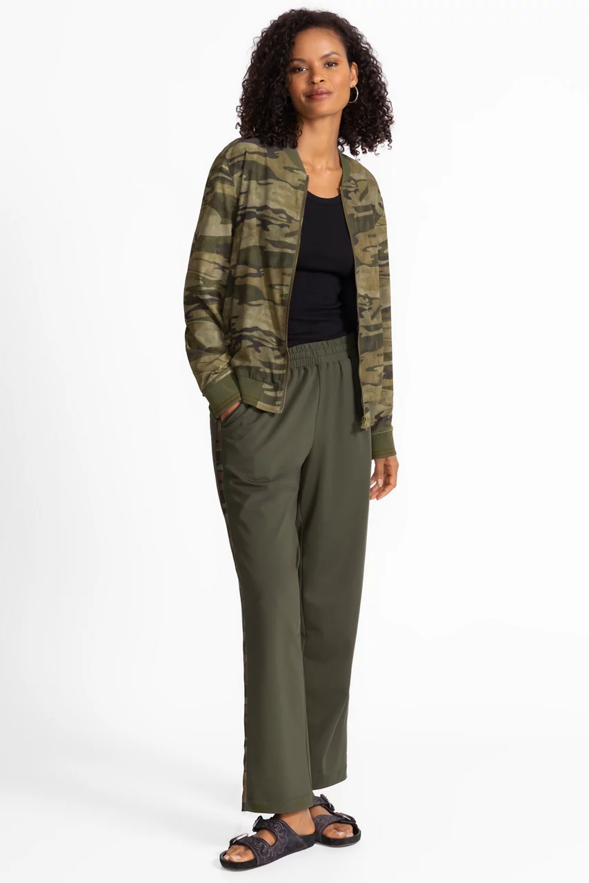 Johnny Was BEE ACTIVE DROP SHOULDER BOMBER JACKET Molly Camo