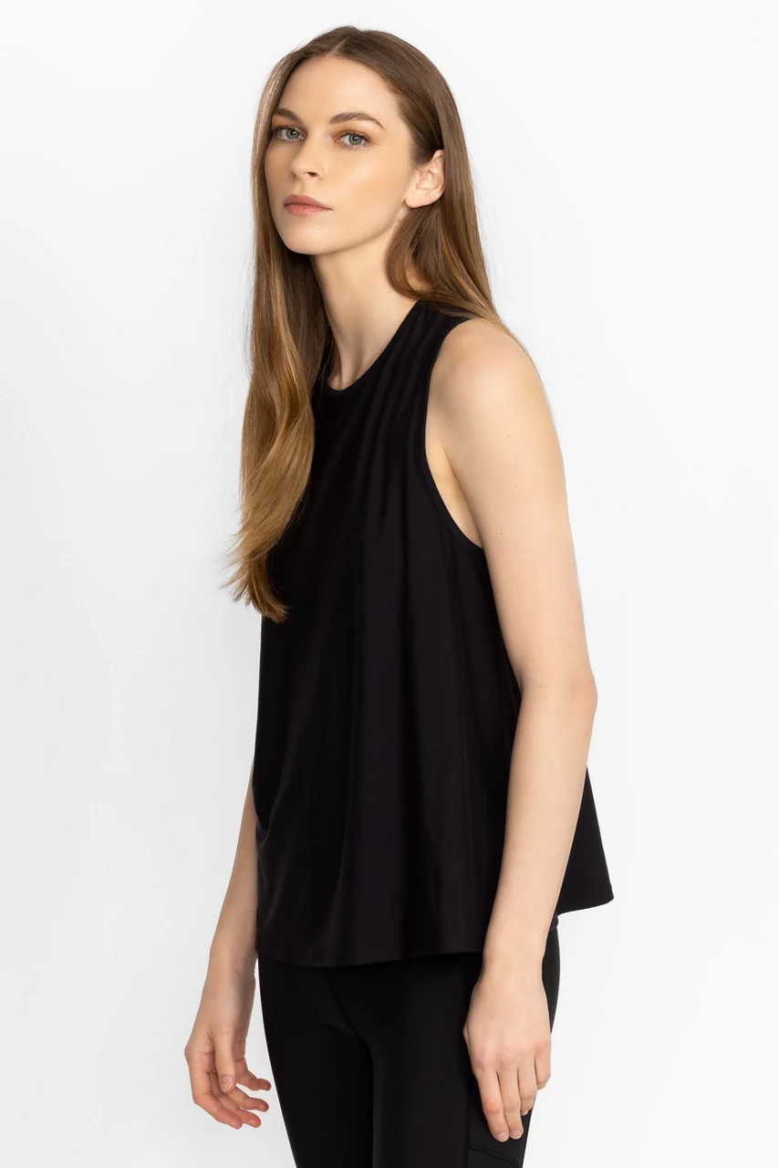 Johnny Was BEE ACTIVE HIGH NECK ACTIVE SWING TANK Black