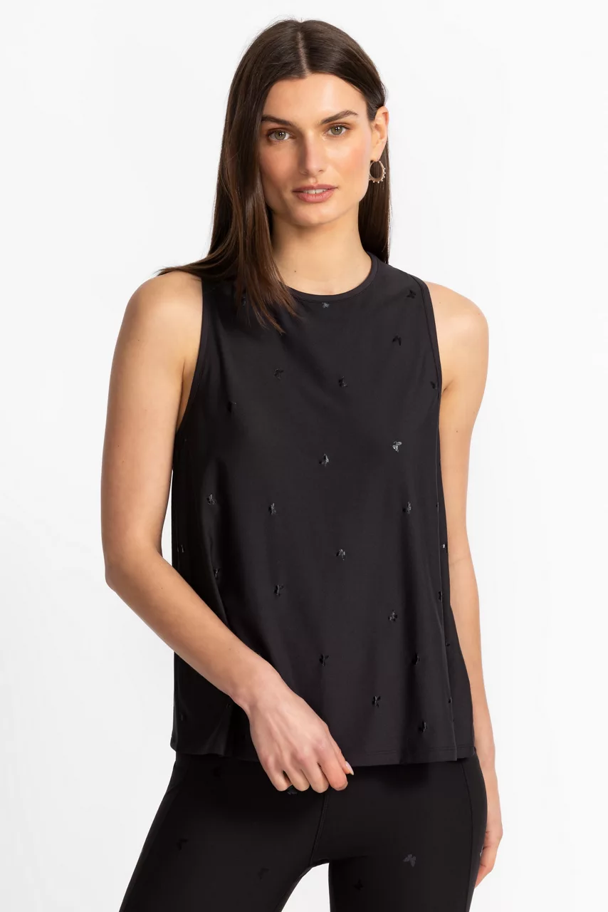johnny was BEE ACTIVE HIGH NECK ACTIVE SWING TANK Black