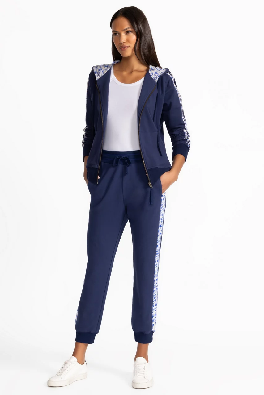 Johnny Was BEE ACTIVE JOGGER WITH SIDE STRIPES Navy