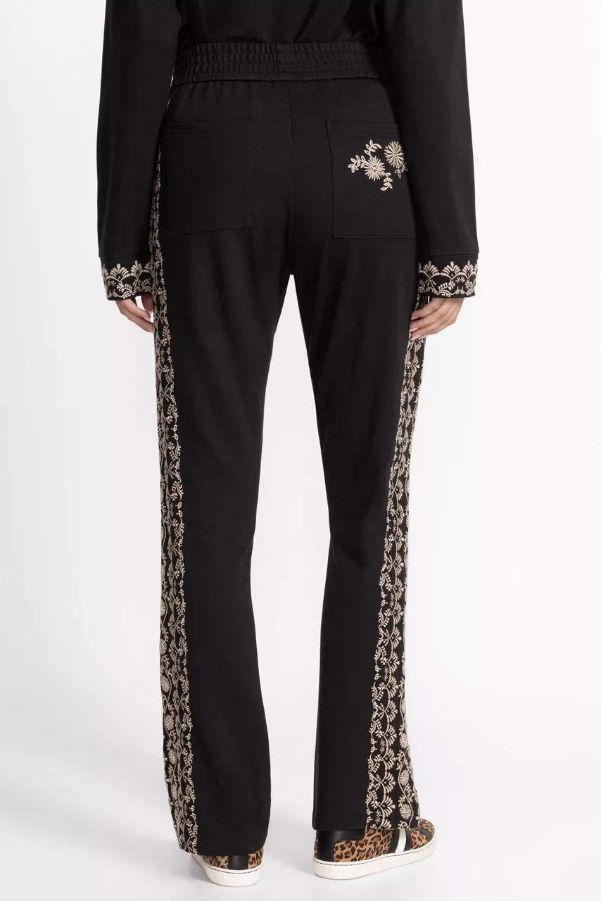 Johnny Was BEE ACTIVE WIDE LEG JETSETTER PANT Black