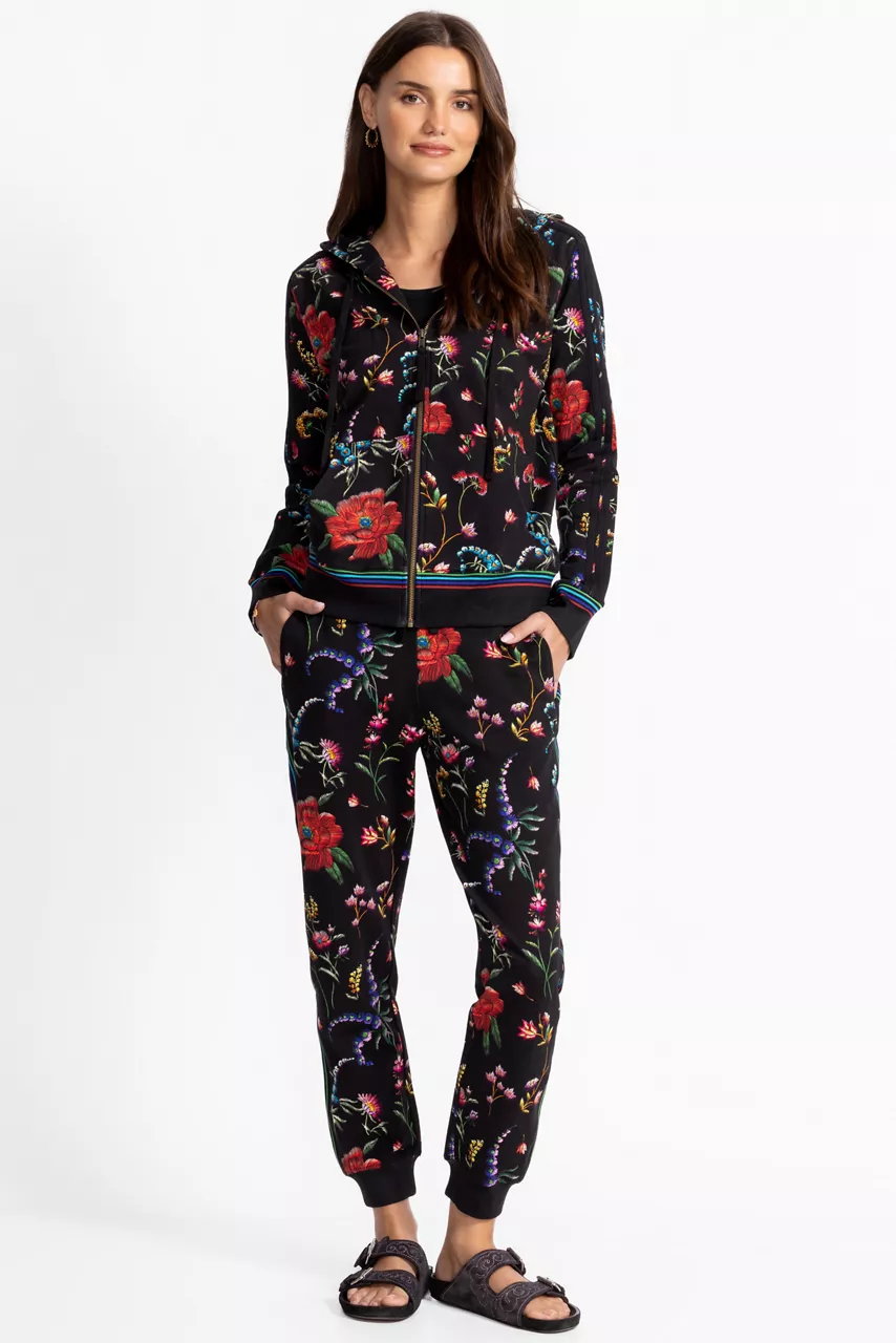 Johnny Was BEE ACTIVE ZIP FRONT HOODIE WITH TAPE Mayra