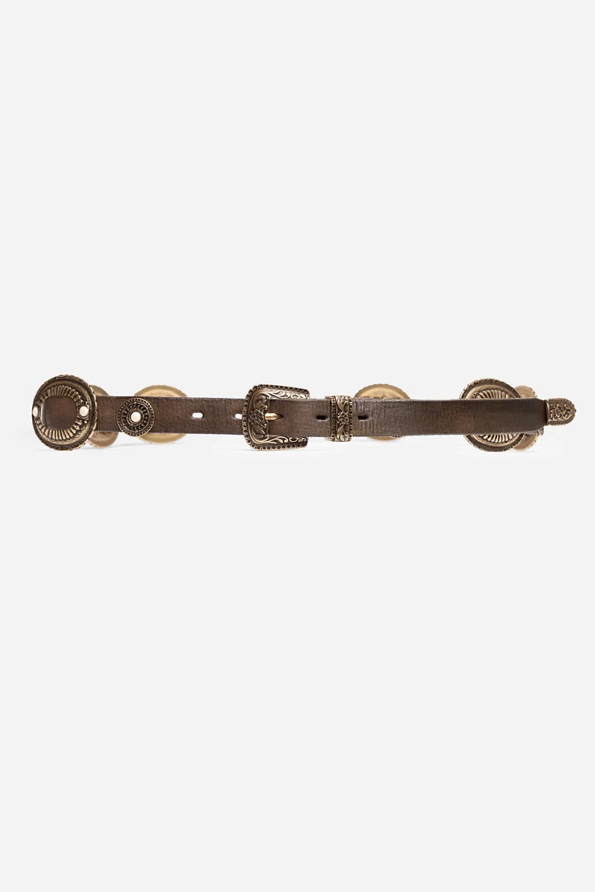 johnny was BOHEMIAN ITALIAN LEATHER CONCH BELT Brown