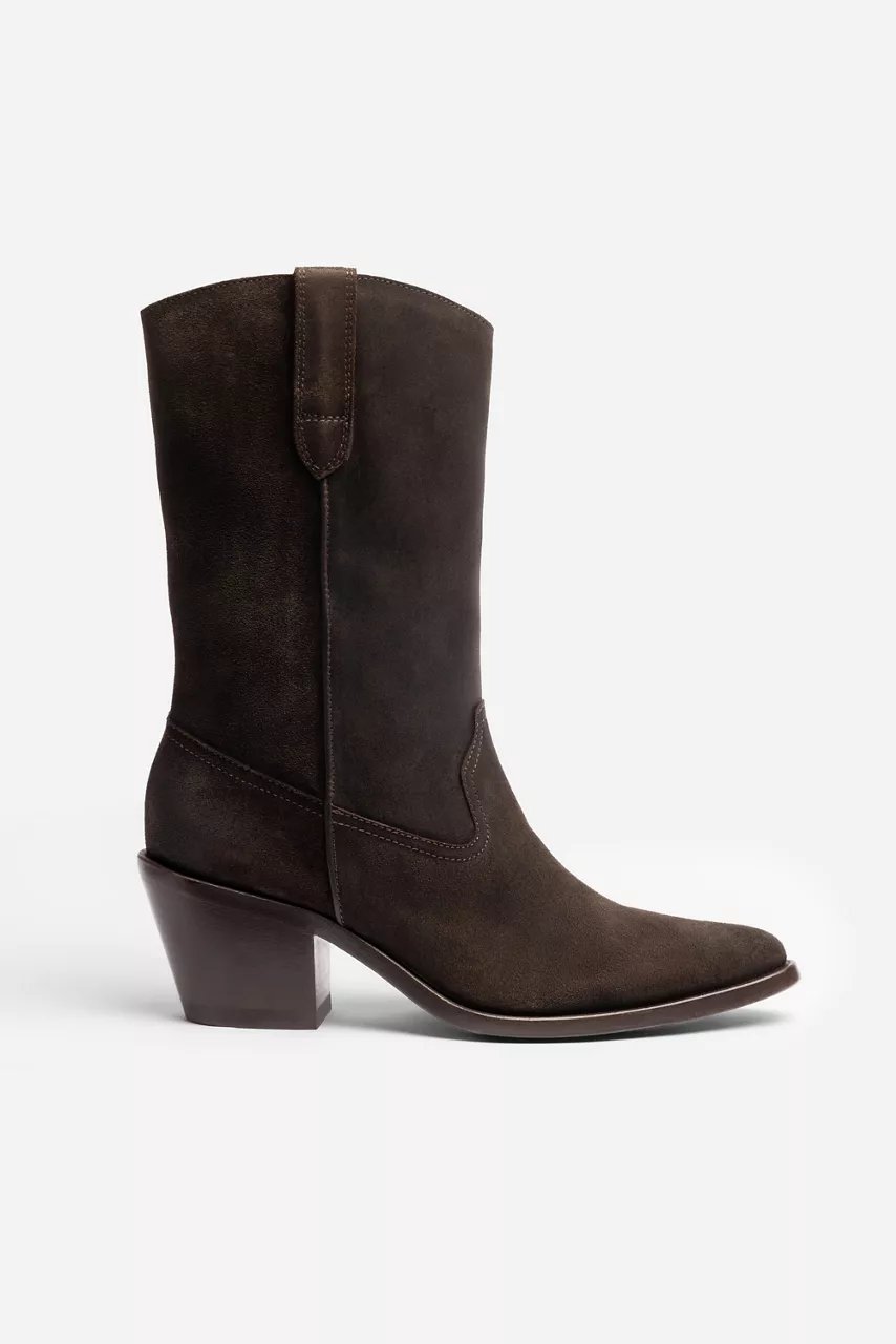 johnny was CIOCCOLATO ITALIAN SUEDE WESTERN BOOT Chocolate