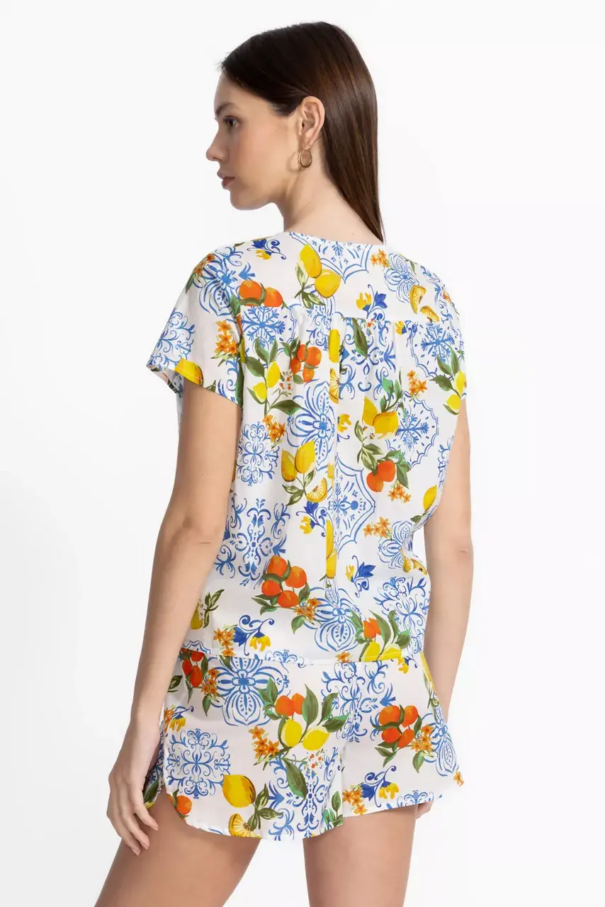 Johnny Was CITRUS SLEEP SHORT SET Citrus In Sorrento