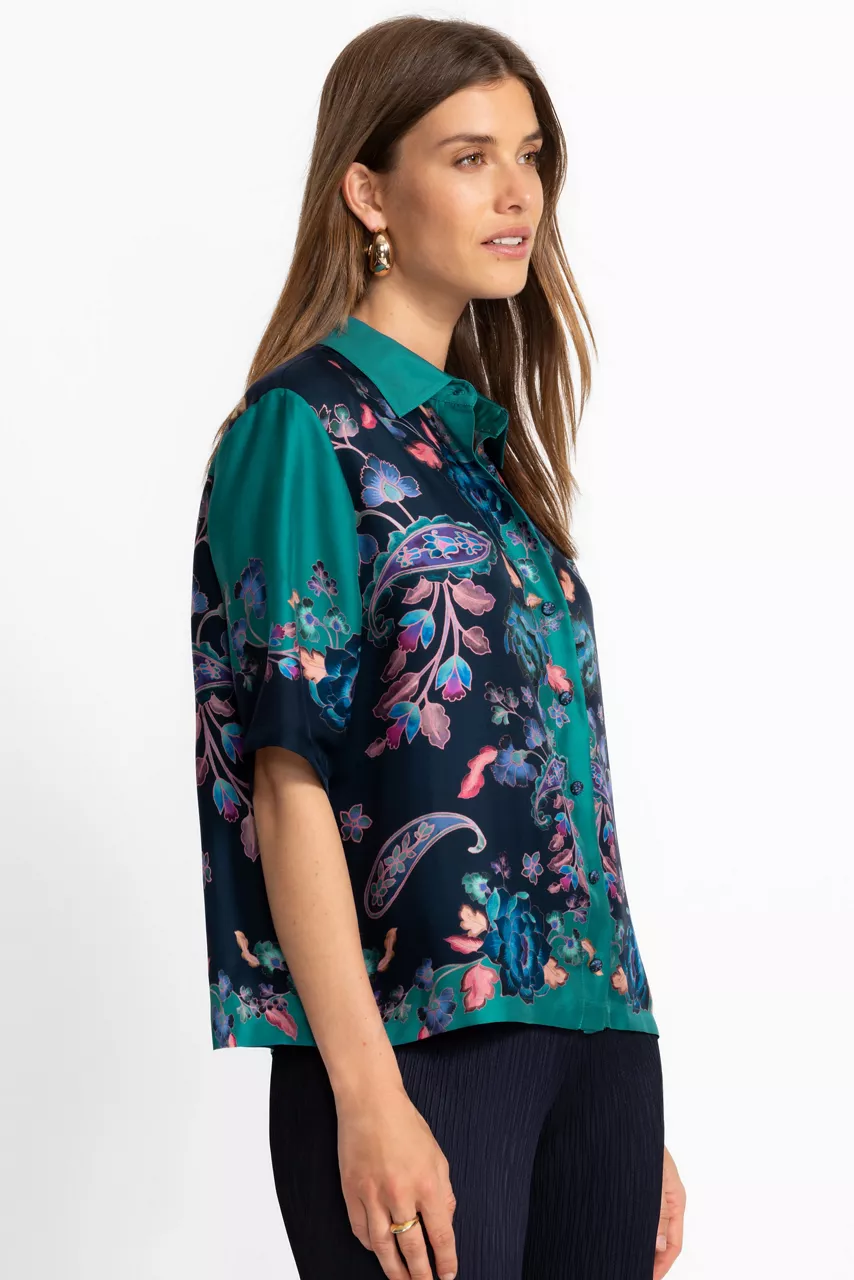 Johnny Was CLAUDINE BUTTON DOWN SHIRT Stevies Garden