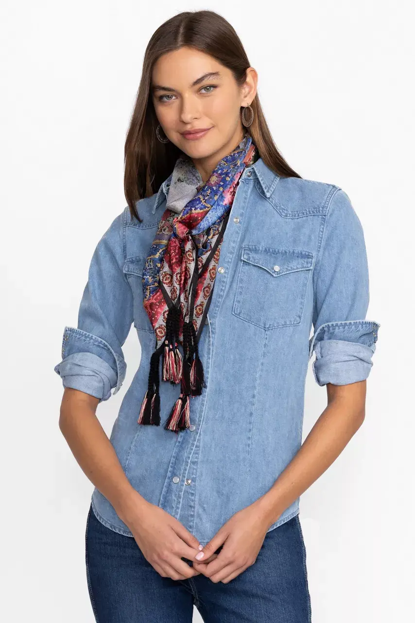 Johnny Was GRAND CANEL SILK SCARF Grand Canel Scarf Print