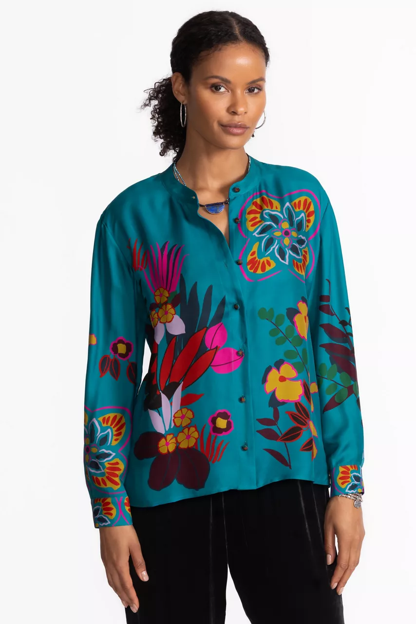 Johnny Was JACQUELINE BUTTON DOWN SHIRT House Of Flores