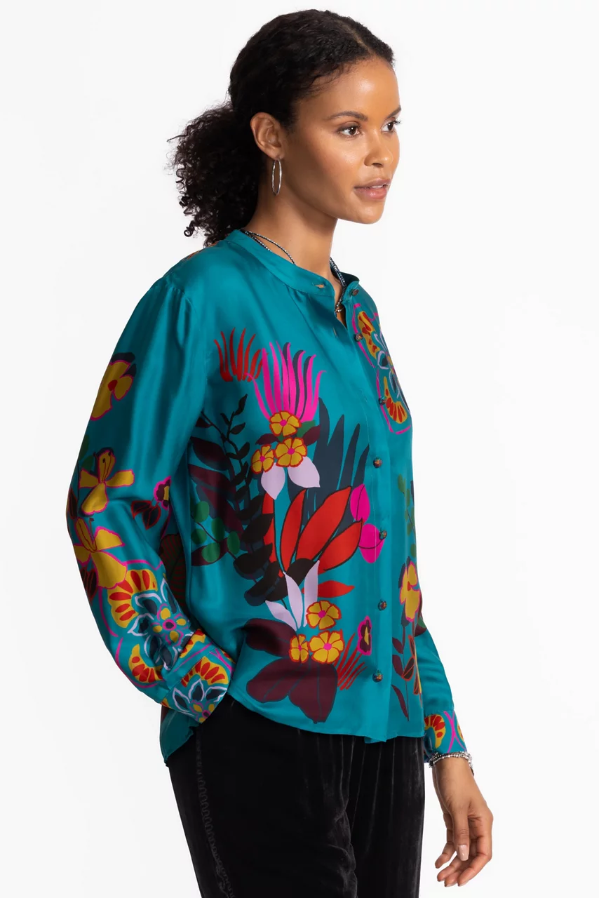 Johnny Was JACQUELINE BUTTON DOWN SHIRT House Of Flores