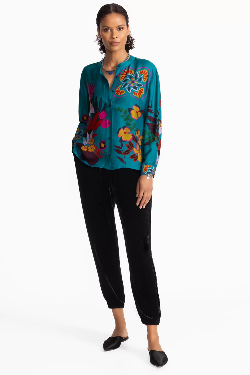 johnny was JACQUELINE BUTTON DOWN SHIRT House Of Flores