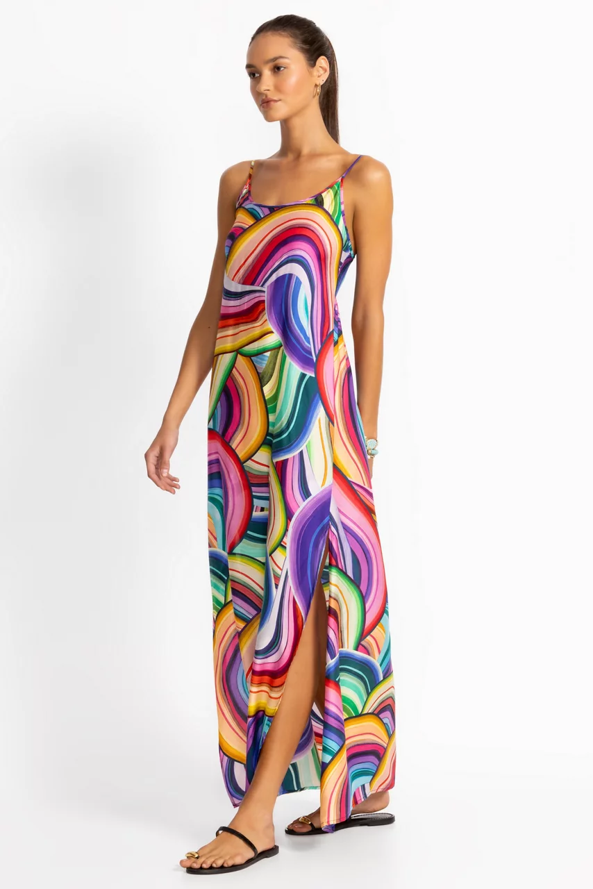 Johnny Was ABEL BACK SMOCKING SLIP MAXI DRESS Abel