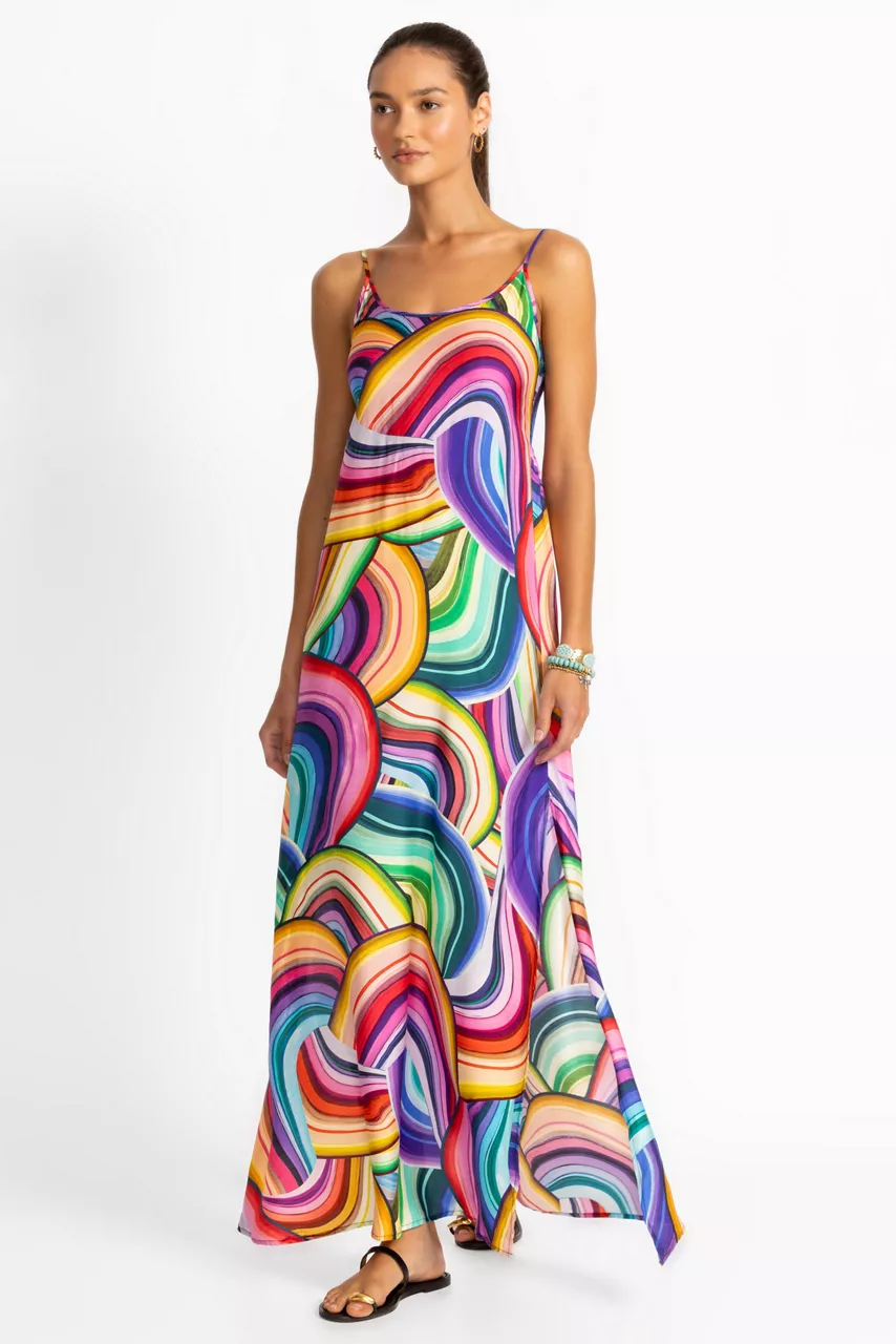 Johnny Was ABEL BACK SMOCKING SLIP MAXI DRESS Abel