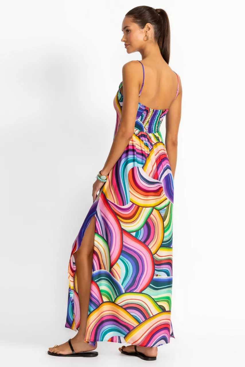 Johnny Was ABEL BACK SMOCKING SLIP MAXI DRESS Abel